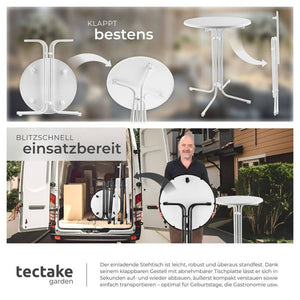 Stehtisch Eren weiss 2er Set