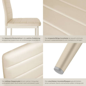 Set Esszimmerstuhl Thomas beige 8er Set