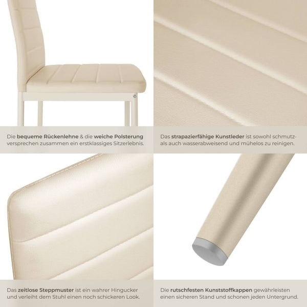 Set Esszimmerstuhl Thomas beige 8er Set