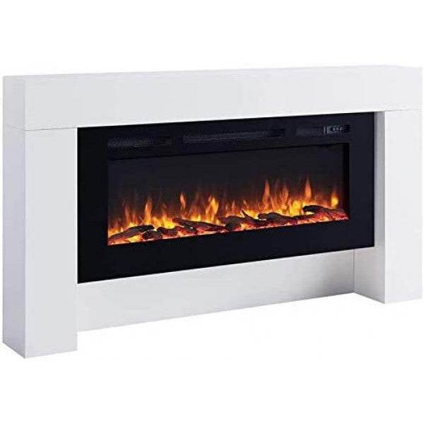 BALDERIA Elektrokamin Zeus 2000 Watt, 2 Heizstufen, Echtfeuereffekt Weiss