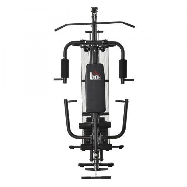 Gym Kraftstation Fitnessstation Multigym Fitnessgerät inkl. Gewichten Metall PU