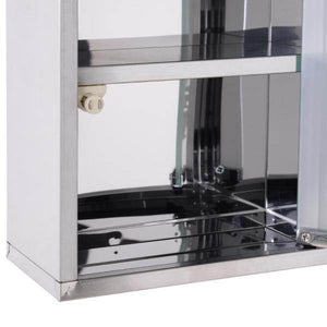 Medizinschrank 3 Ablagen abschliessbar Edelstahl
