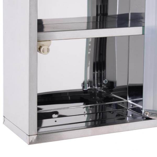 Medizinschrank 3 Ablagen abschliessbar Edelstahl