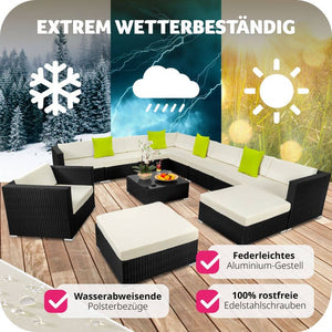 Rattan Lounge Las Vegas schwarz