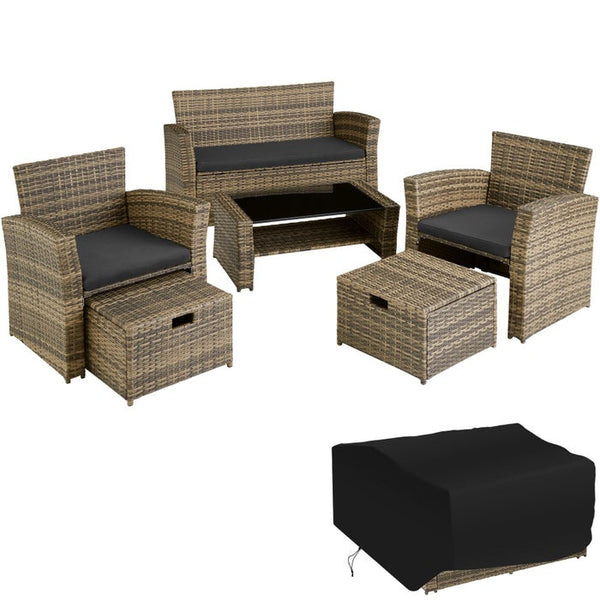 Rattan Sitzgruppe Modena natur