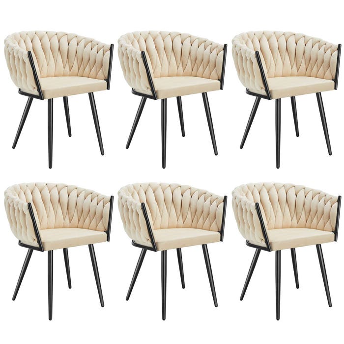 Chaise de salle à manger Astano Sand, lot de 6