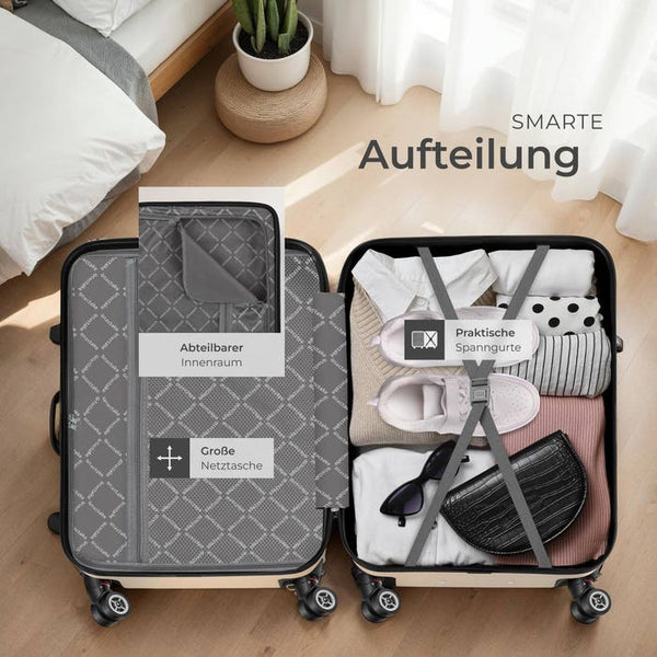 Trolley Set 3-tlg. aus Hartschale, champagner