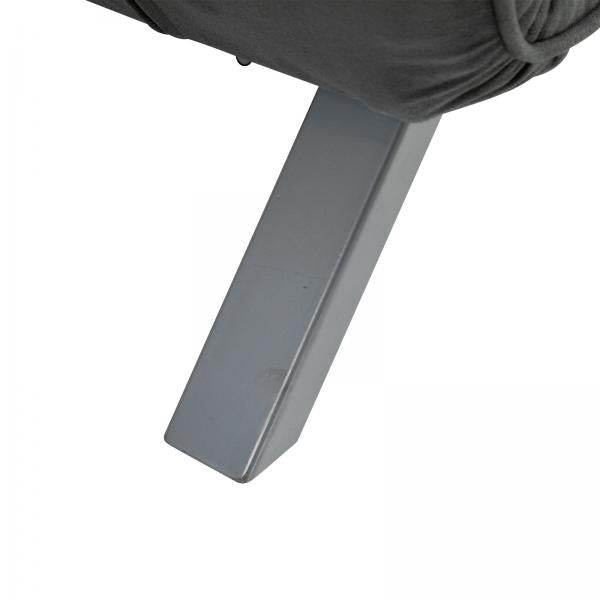 2er-Sofa mit Schlaffunktion, Schlafsofa mit Verstellbarer Rückenlehne Grau