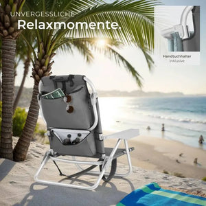 Aluminium Strandstuhl Coral grau pro Stück