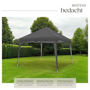 Faltbarer Pavillon Linosa 3x3 m grau