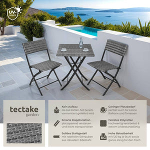 Rattan Balkonset Trevi, grau