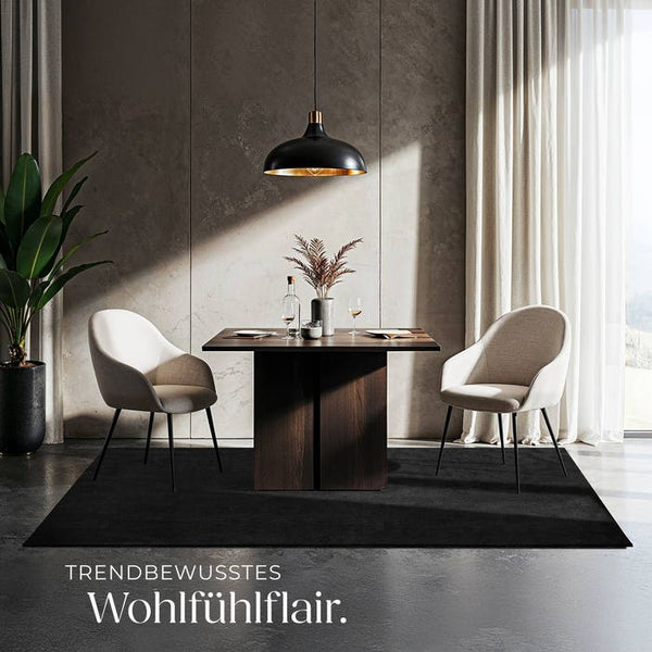 Tapis à poils courts Soft Zone noir 120 x 170 cm 