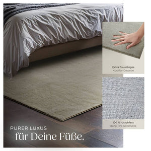 Tapis à poils courts Soft Zone Sable 120 x 170 cm 