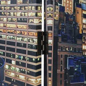 LED-Paravent Trennwand Raumteiler New York, Timer, netzbetrieben 180x200cm, 30 LEDs