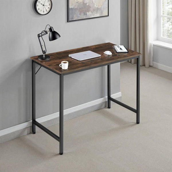 Schreibtisch Jenkins Industrial Holz dunkel, rustikal 120 cm