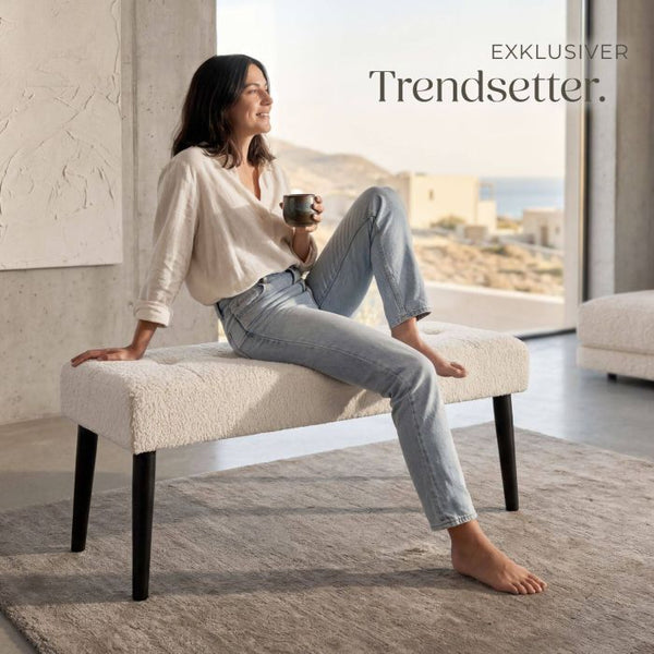 Sitzbank Glora Bouclé creme