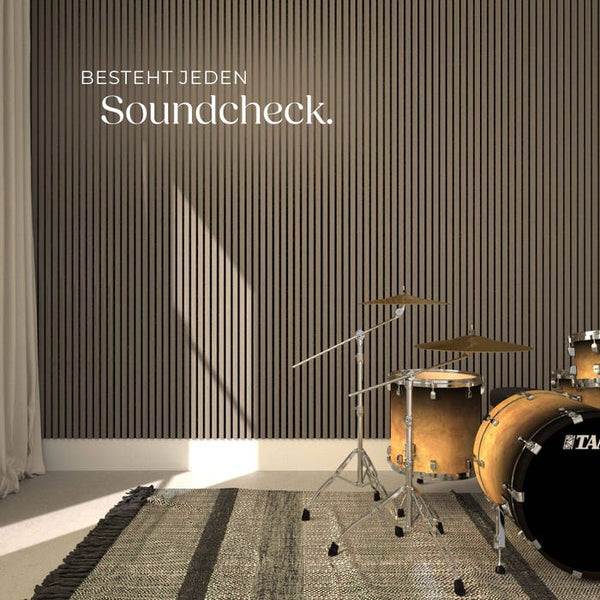 4er Set Akustikpaneele Sonic Wall Eiche dunkel 4er Set