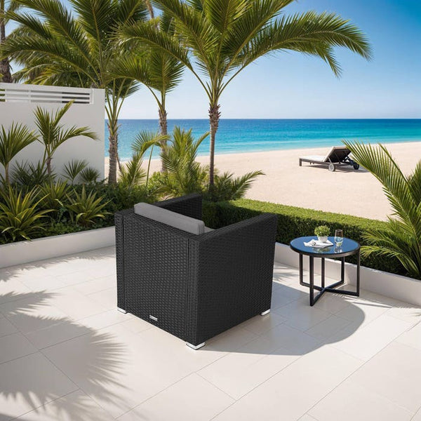 Rattansessel Lignano schwarz