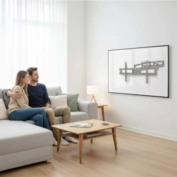 TV-Wandhalterung neigbar schwenkbar 32-100 Zoll bis 120 kg schwarz