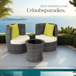 Aluminium Rattan Sitzgruppe Nizza
