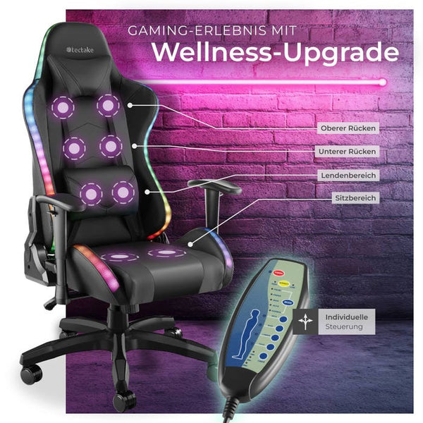 Tartaros gaming chair, black/black 