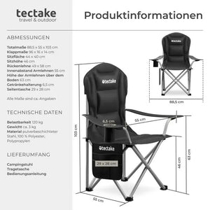 Gepolsterter Campingstuhl MTX