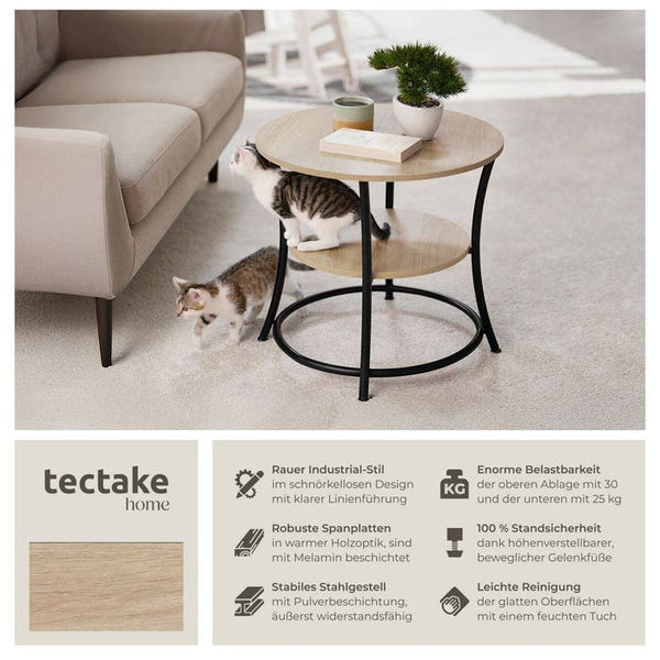 Beistelltisch Saint Louis Industrial Holz hell, Eiche Sonoma