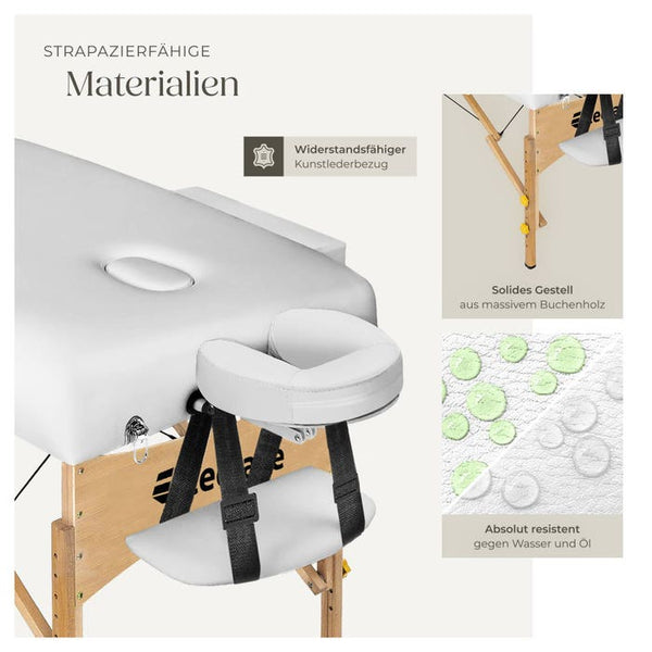 3 Zonen Massageliege Somwang weiss