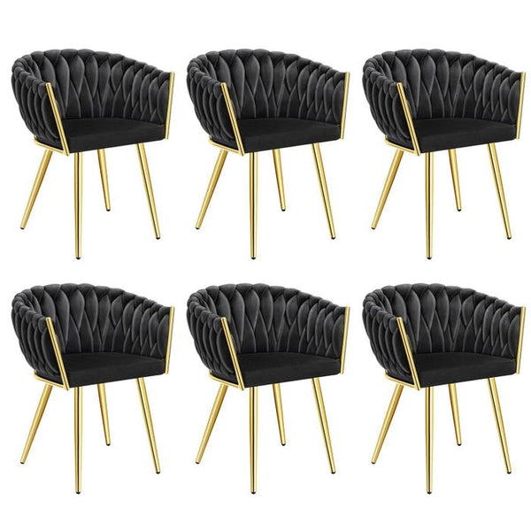 Set Esszimmerstuhl Astano schwarz/gold 6er Set