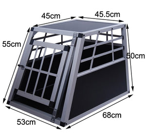 Petite cage pour chien en aluminium brun clair