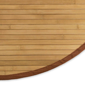Bambusteppich Teppich 200 cm rund Bambus Bambusmatte braun