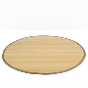 Bambusmatte Bambusteppich 150 cm rund natur Bambus Teppich