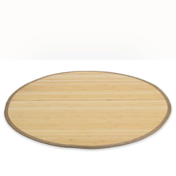 Bambusmatte Bambusteppich 150 cm rund natur Bambus Teppich