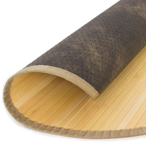Bambusmatte Bambusteppich 120 cm rund natur Bambus Teppich