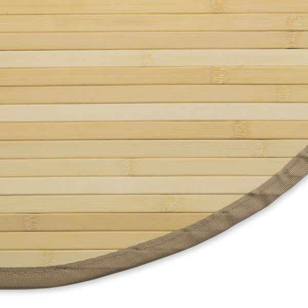 Bambusmatte Bambusteppich 120 cm rund natur Bambus Teppich
