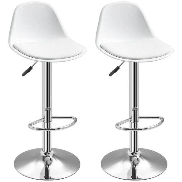 2er Set Barhocker höhenverstellbar weiss