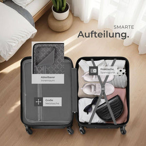 Reisekofferset Hartschale, schwarz