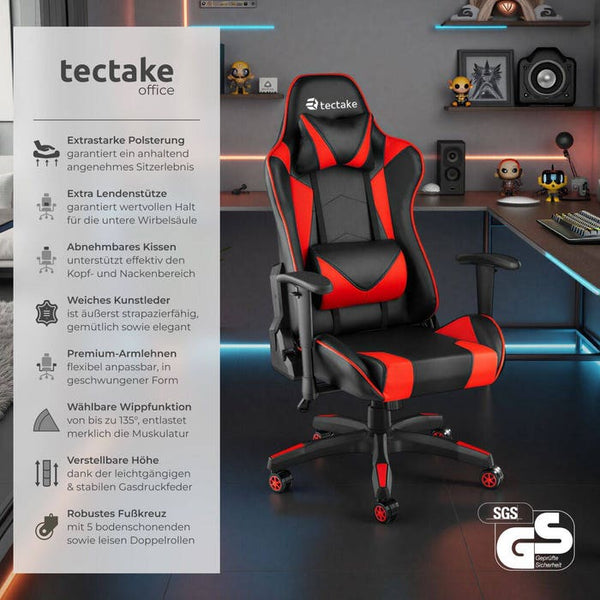 Racing office chair Twink, red