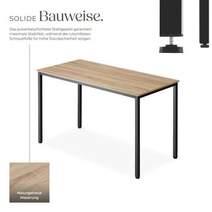Schreibtisch Vanport Industrial Holz hell, Eiche Sonoma