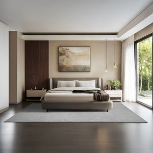 Short pile carpet Soft Zone gray 200 x 290 cm 