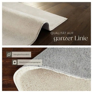 Kurzflorteppich Soft Zone beige 80 x 150 cm