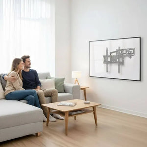 TV-Wandhalterung individuell schwenkbar neigbar 26-75 Zoll bis 100 kg schwarz