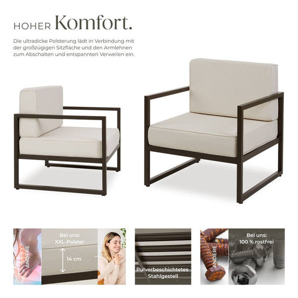 Garten-Loungesessel Comosa 2er Set