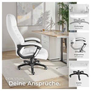 Luxury executive chair - white 