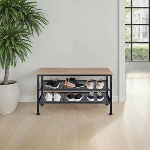Schuhregal Derry Industrial Holz hell, Eiche Sonoma