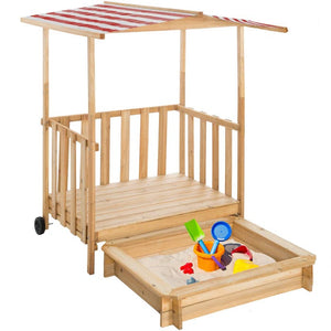 Sandkasten und Spielveranda Gretchen, rot