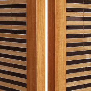 Paravent Braun Holzstreben | 5 teilig | Holz | Raumteiler Trennwand Sichtschutz