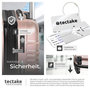 Hartschalenkoffer-Set Mila roségold