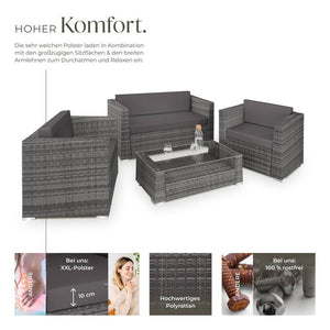 Rattan Lounge München grau