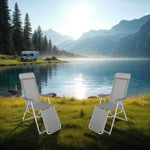 2er Set Aluminium Gartenstuhl Jana grau
